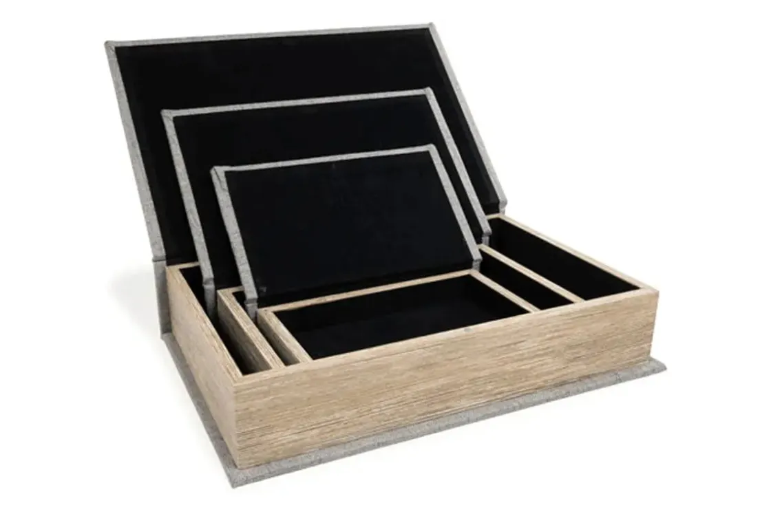 Mor Furniture Jolina Box In Black, Set Of 3