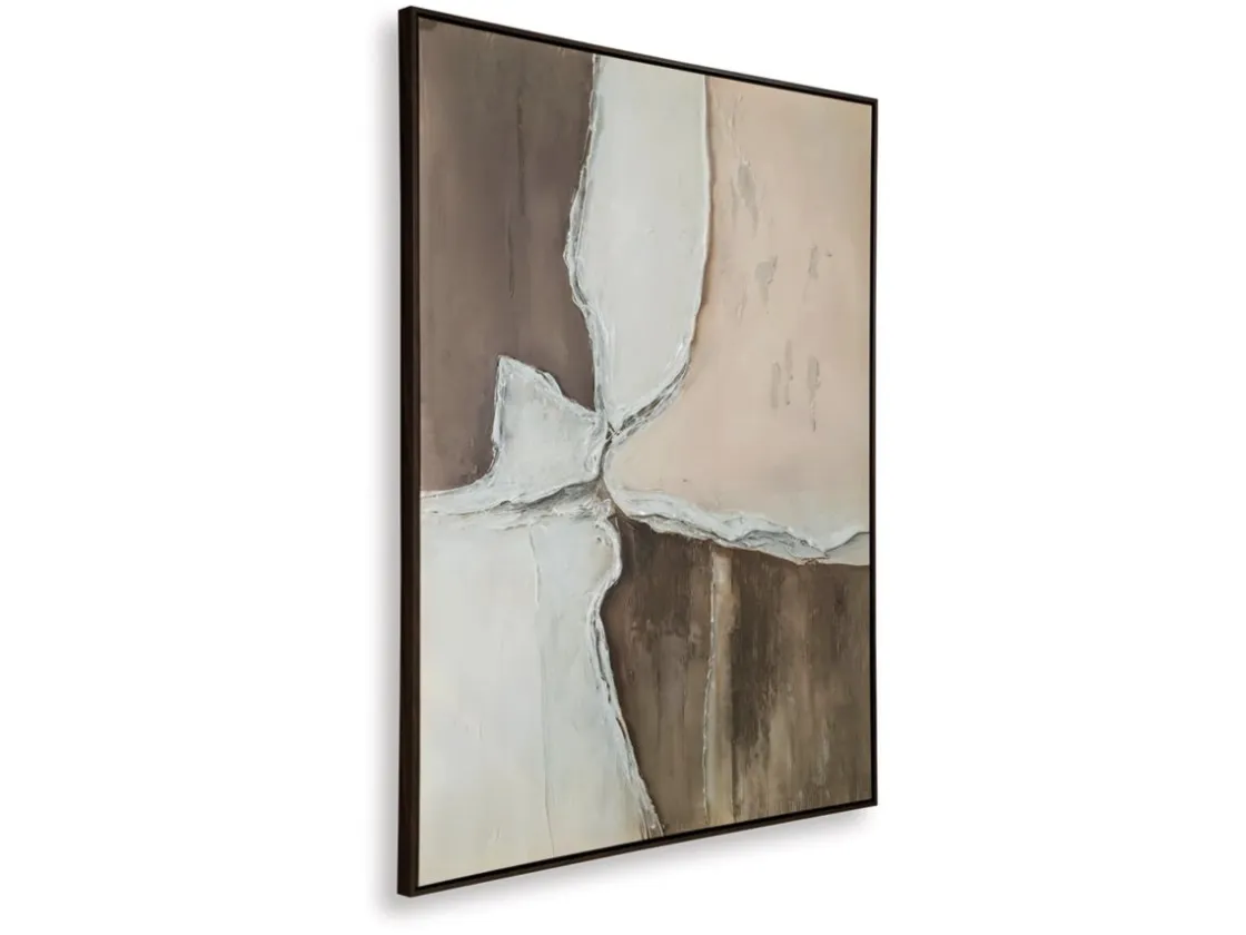 Mor Furniture Jonward Abstract Wall Art In Brown/Tan/White