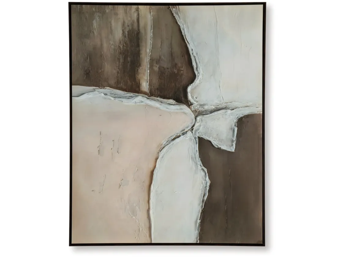 Mor Furniture Jonward Abstract Wall Art In Brown/Tan/White