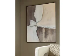 Mor Furniture Jonward Abstract Wall Art In Brown/Tan/White
