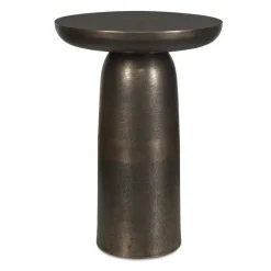 Mor Furniture Joppa Outdoor Round Accent Table In Bronze