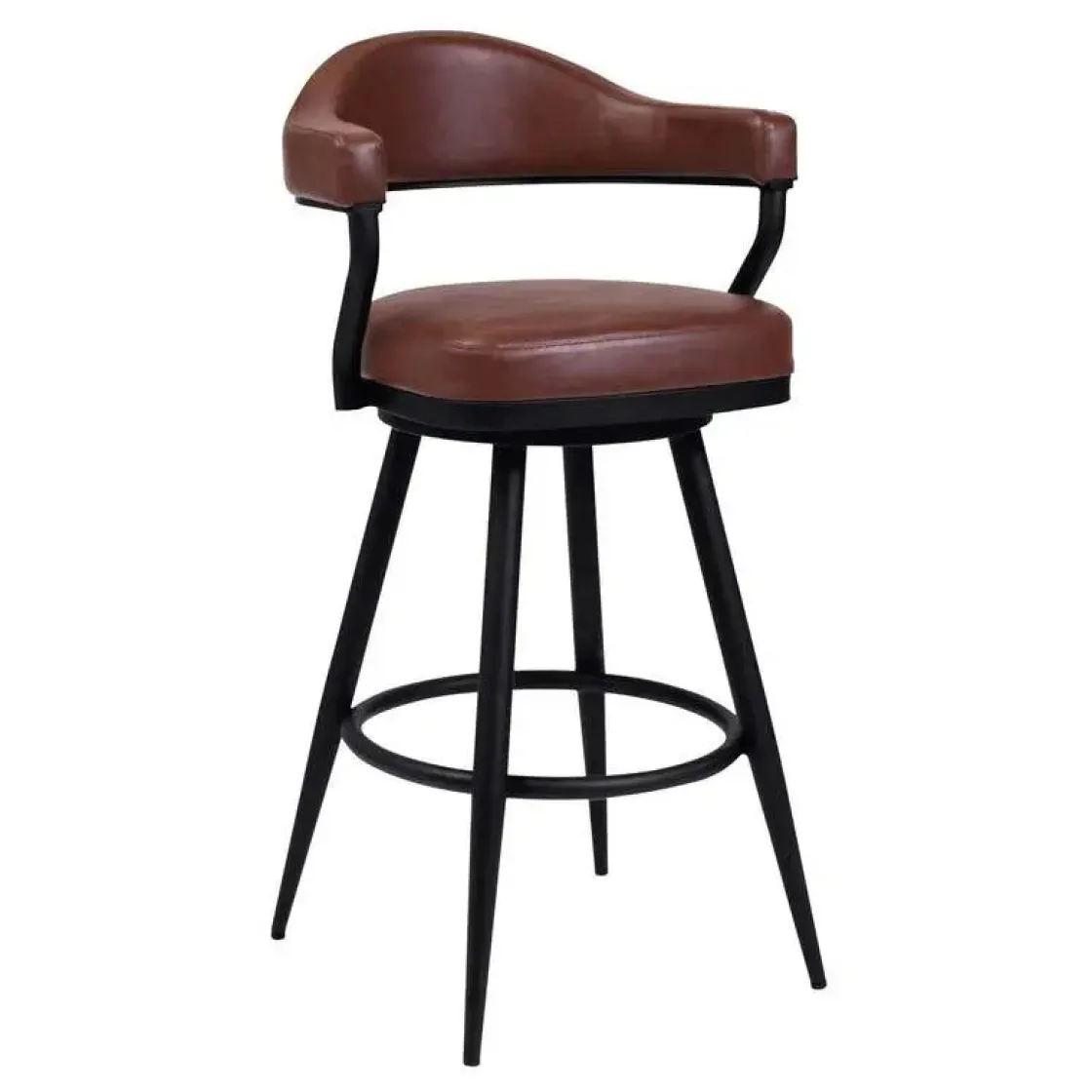 Mor Furniture Justin Barstool In Vintage Coffee Brown, 30 Inch
