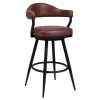 Mor Furniture Justin Counter Height Stool In Vintage Coffee Brown, 26 Inch