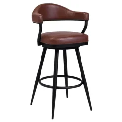 Mor Furniture Justin Counter Height Stool In Vintage Coffee Brown, 26 Inch