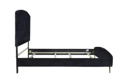 Mor Furniture Kailani Upholstered Panel Bed In Black, Queen
