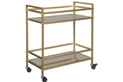 Mor Furniture Kailman Bar Cart In Gold