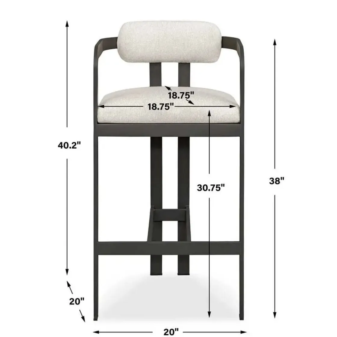 Mor Furniture Kalmar Outdoor Barstool In Black