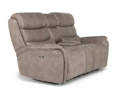 Mor Furniture Kamari 2 Power Console Loveseat In Gray
