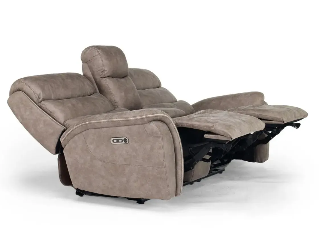 Mor Furniture Kamari 2 Power Console Loveseat In Gray