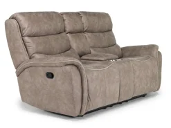 Mor Furniture Kamari Reclining Sofa & Console Loveseat In Gray