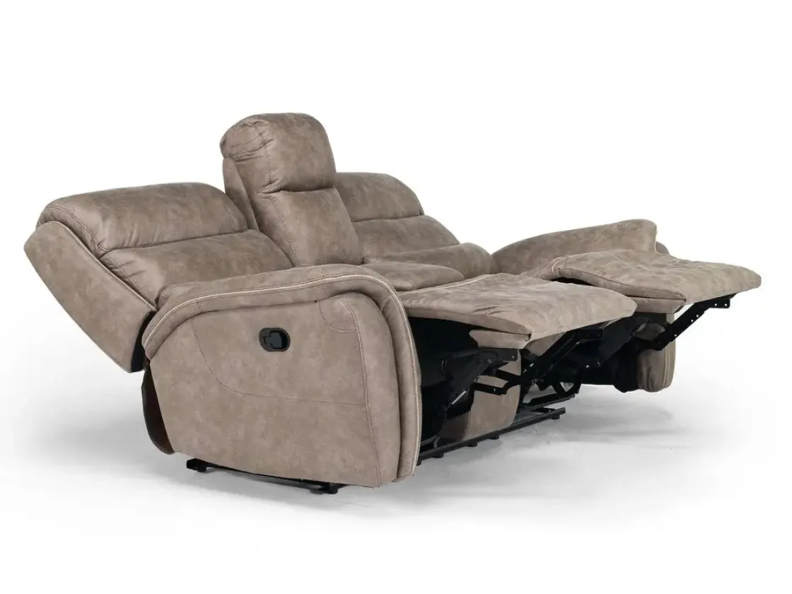 Mor Furniture Kamari Reclining Sofa & Console Loveseat In Gray