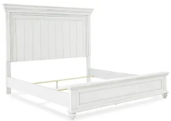 Mor Furniture Kanwyn Panel Bed In White Wash, Queen