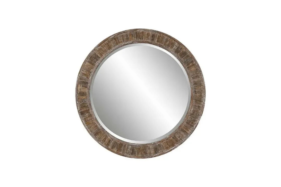 Mor Furniture Katet Distressed Accent Mirror In Brown