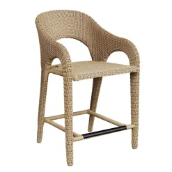 Mor Furniture Kavali Outdoor Counter Height Stool In Honey