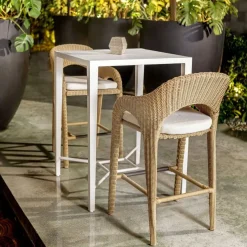 Mor Furniture Kavali Outdoor Counter Height Stool In Honey