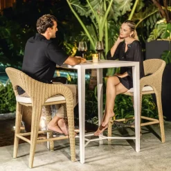 Mor Furniture Kavali Outdoor Counter Height Stool In Honey