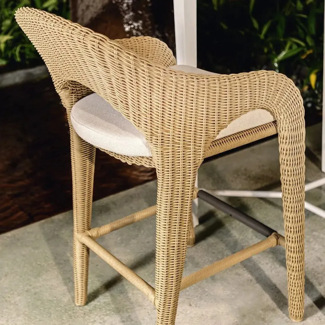 Mor Furniture Kavali Outdoor Counter Height Stool In Honey