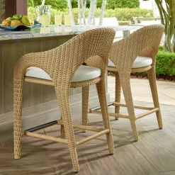 Mor Furniture Kavali Outdoor Counter Height Stool In Honey