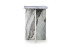 Mor Furniture Keithwell Round Accent Table In Gray & White