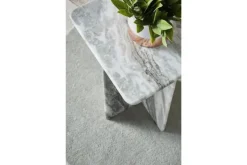 Mor Furniture Keithwell Round Accent Table In Gray & White