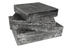 Mor Furniture Keldy Box In Silver, Set Of 3