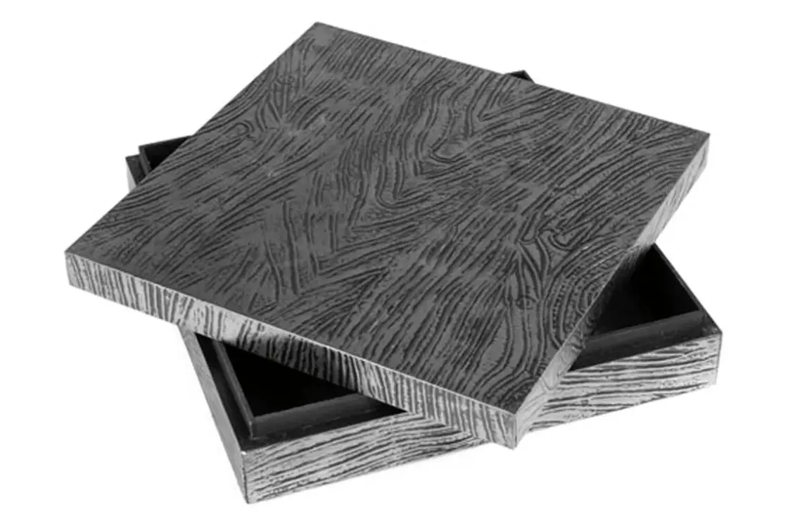 Mor Furniture Keldy Box In Silver, Set Of 3