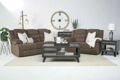 Mor Furniture Kelsey Power Sofa In Brown