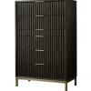 Mor Furniture Kentfield Chest In Black Drifted Oak
