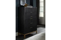 Mor Furniture Kentfield Chest In Black Drifted Oak