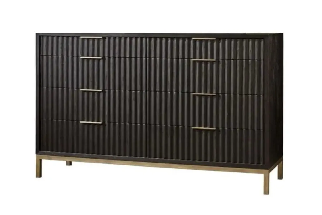 Mor Furniture Kentfield Dresser In Black Drifted Oak