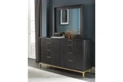 Mor Furniture Kentfield Dresser In Black Drifted Oak