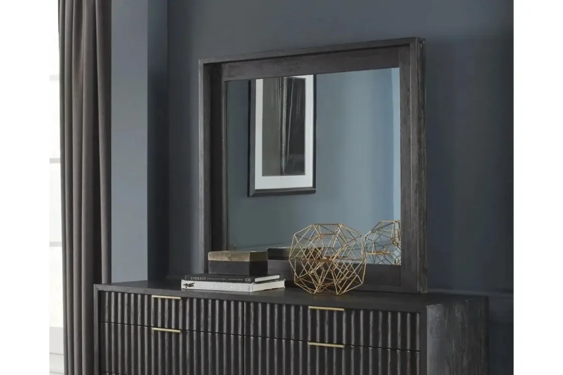 Mor Furniture Kentfield Mirror In Black Drifted Oak