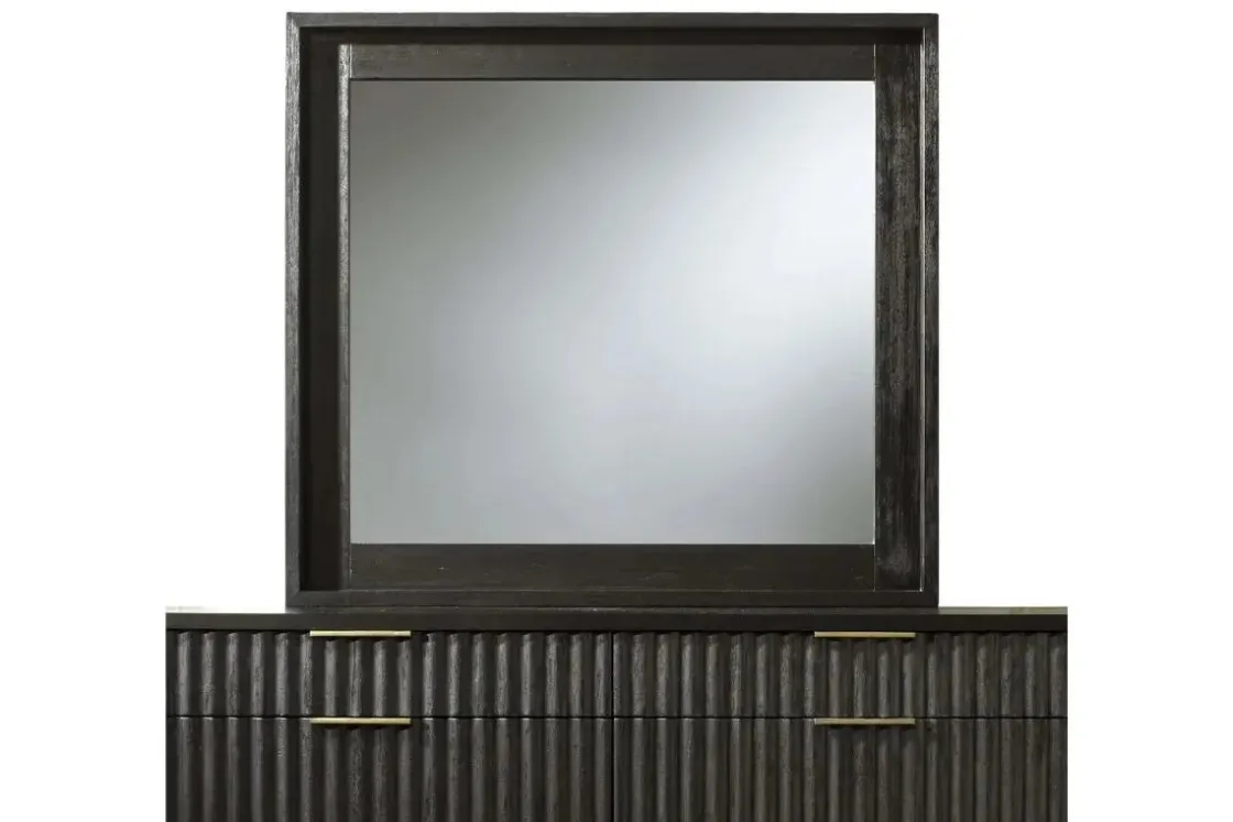 Mor Furniture Kentfield Mirror In Black Drifted Oak