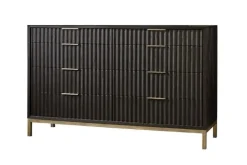 Mor Furniture Kentfield Platform Bed, Dresser, Mirror & Nightstand In Black Drifted Oak, Full