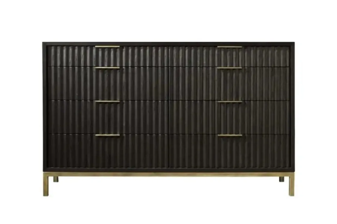 Mor Furniture Kentfield Platform Bed, Dresser, Mirror & Nightstand In Black Drifted Oak, Full