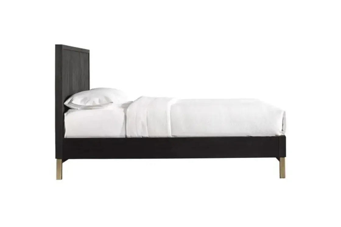 Mor Furniture Kentfield Platform Bed In Black Drifted Oak, Full