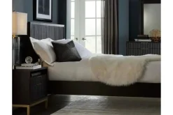 Mor Furniture Kentfield Platform Bed In Black Drifted Oak, Full