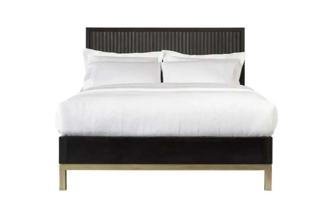 Mor Furniture Kentfield Platform Bed In Black Drifted Oak, Full