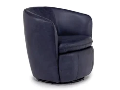 Mor Furniture Kierreys Swivel Chair In Charcoal Leather
