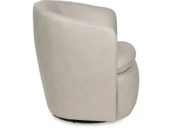 Mor Furniture Kierreys Swivel Chair In Charcoal Leather