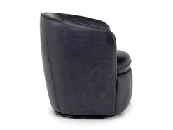Mor Furniture Kierreys Swivel Chair In Charcoal Leather