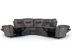Mor Furniture Kingston 6 Piece 3 Power Sectional In Canyon Ocean