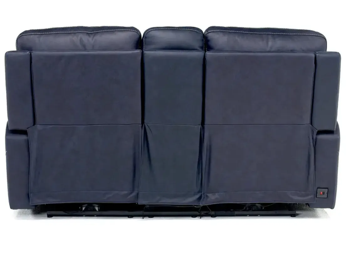 Mor Furniture Kingston 3 Power Console Loveseat In Ocean Blue