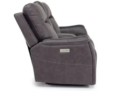 Mor Furniture Kingston 3 Power Console Loveseat In Ocean Blue