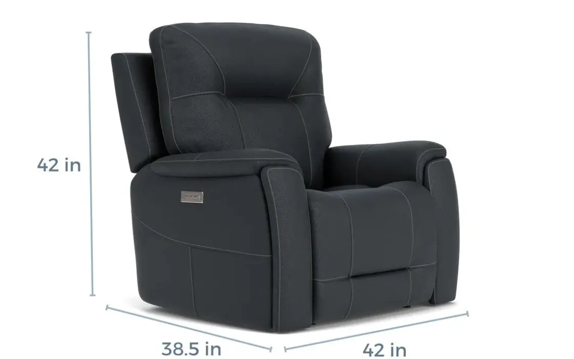 Mor Furniture Kingston 3 Power Recliner In Canyon Ocean