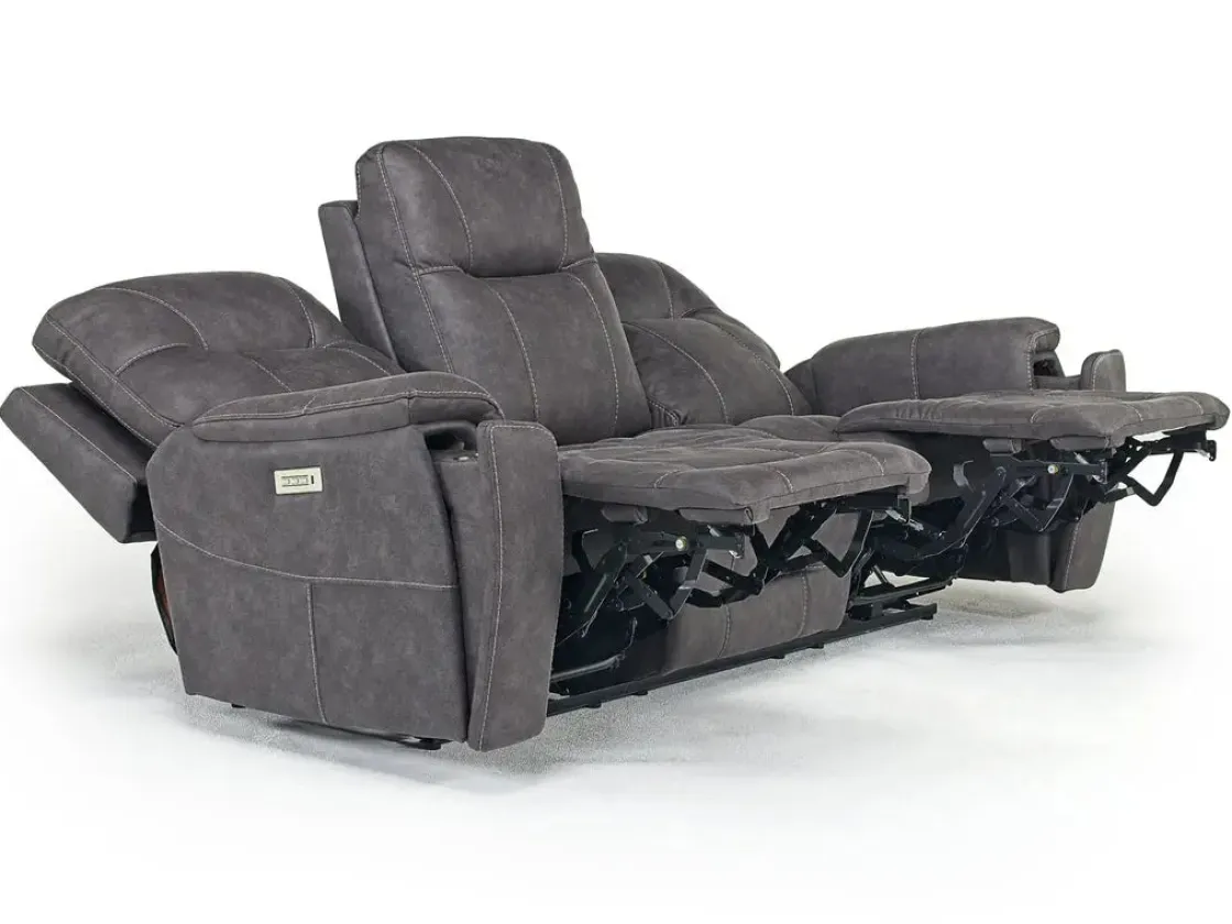 Mor Furniture Kingston 3 Power Sofa & Console Loveseat In Ocean Blue