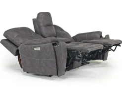Mor Furniture Kingston 3 Power Sofa & Console Loveseat In Ocean Blue