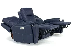 Mor Furniture Kingston 3 Power Sofa & Console Loveseat In Ocean Blue