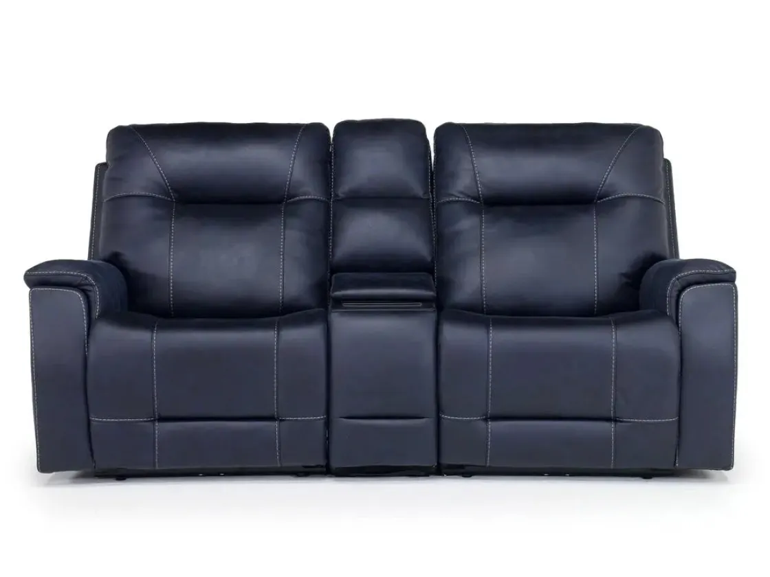 Mor Furniture Kingston 3 Power Theater Console Loveseat W/ Immersive Sound In Canyon Ocean