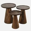 Mor Furniture Knox Accent Nesting Tables In Chestnut, Set Of 3